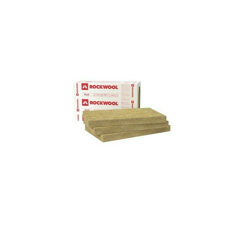 Izolácia tepelná Rockwool FRONTROCK PLUS 100 mm. z kamennej minerálnej vlny, pre kontaktné zateplenie fasád, rovná hrana, súčiniteľ tepelnej vodivosti Lamb.D 0,035 W.m-1.K-1,  šírka 600 mm, dĺžka 1 000 mm, hrúbka 100 mm, 1,8 m2/bal.