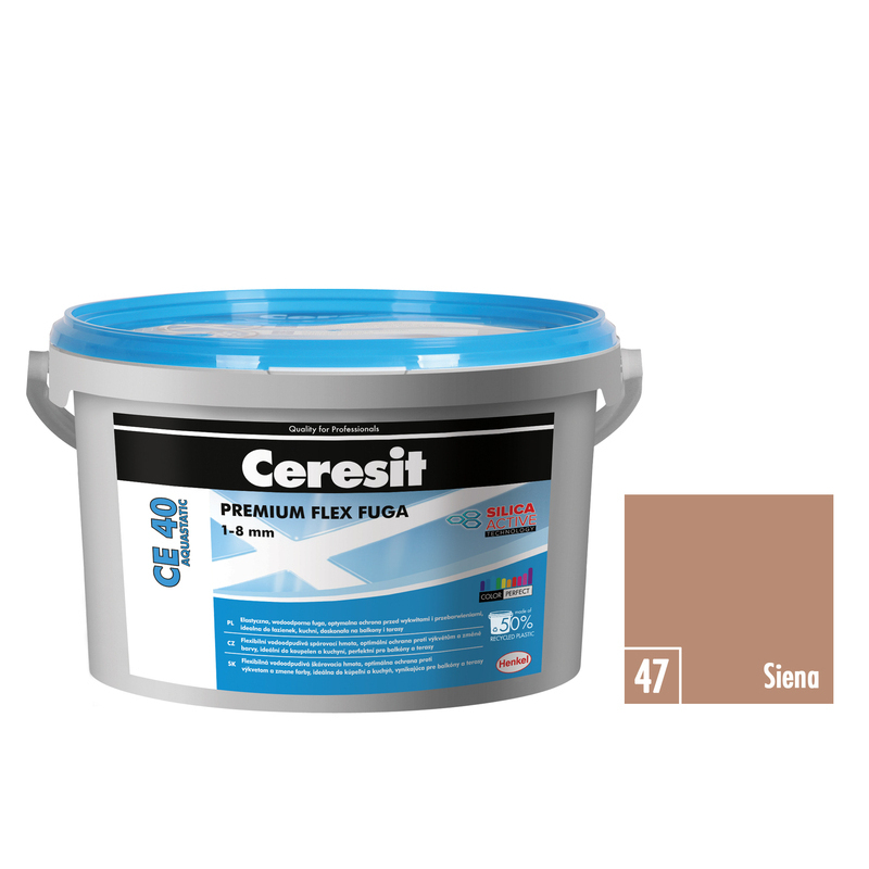 Hmota škárovacia Ceresit CE 40 Aquastatic 2 kg Siena