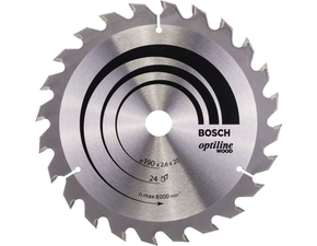 Kotúč pílový na drevo Bosch Standard for Optiline Wood 190×20/16×2,6 mm 24 zubov