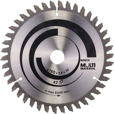 Kotúč pílový na rôzne materiály Bosch Standard for Multi Material 160×20/16×2,4 mm 42 zubov