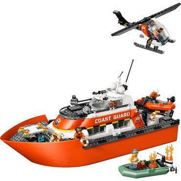 LEGO® City – Záchranný čln pobrežnej hliadky a vrtuľník