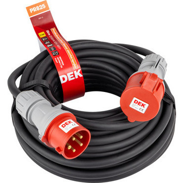 Kábel predlžovací neoprénový spojka DEK PR825 25 m 4 mm2 IP 44