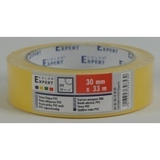 Ryhovaná PVC páska 30 mm×33 m, UV stabilná, žltá