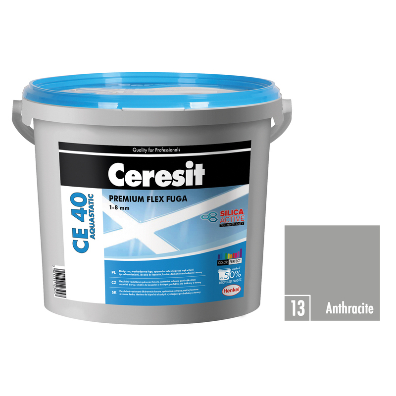 E-shop Hmota škárovacia Ceresit CE 40 Aquastatic 5 kg antracit