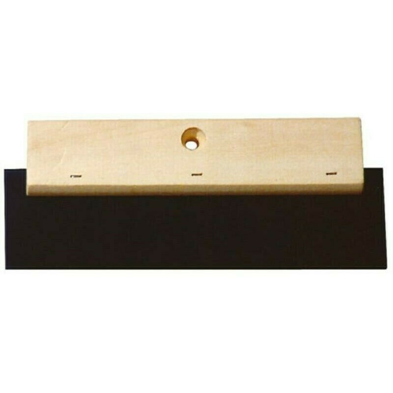 Drevená stierka s tvrdenou gumou 280 mm