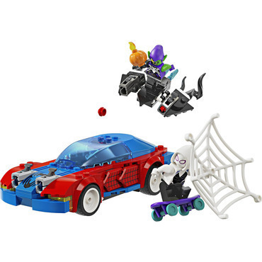 LEGO® Marvel – Spider-Manovo pretekárske auto a zelený škriatok Venom