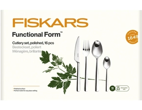 Súprava príborov Fiskars, lesklé prevedenie, 16 ks
