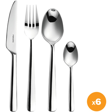 Súprava príborov Fiskars, lesklé prevedenie, 24 ks