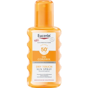 Transparentný sprej na opaľovanie Sun Dry Touch Oil Control SPF 50 200 ml