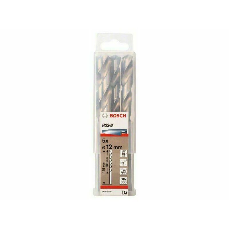 E-shop BOSCH Vrták do kovu HSS-G, 12x101x151mm 5ks 1bal/ob