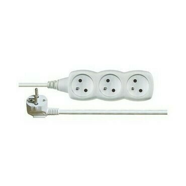 Kábel predlžovací PVC biely 230 V 7m / 3 zásuvky
