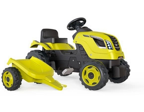 Šliapací traktor Farmer XL zelený s vozíkom