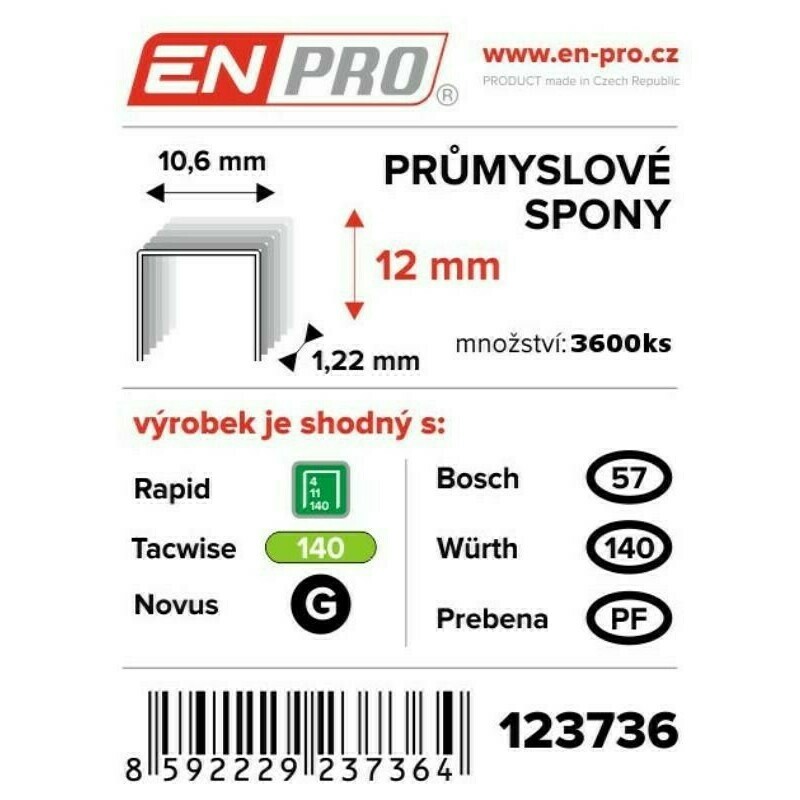 Spony PROFI 345/08 mm ENPRO 5000 ks/bal.