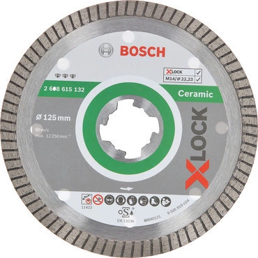 Diamantový rezný kotúč Best for Ceramic Extraclean Turbo systému X-LOCK 125×22,23