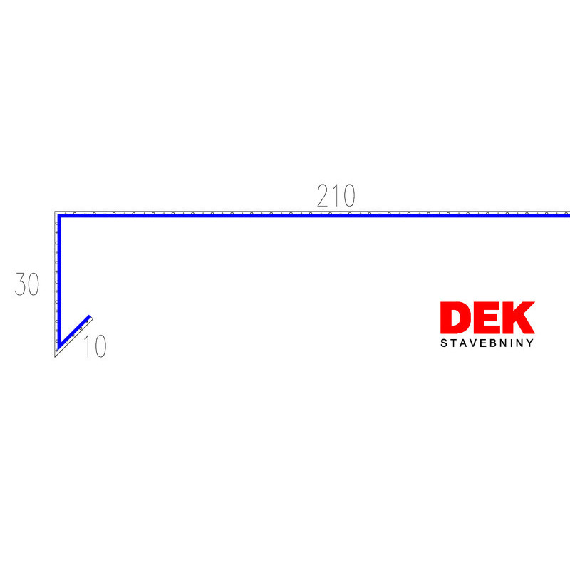 E-shop Lišta odkvapová VIPLANYL PVC uhol 90° r.š.250 mm