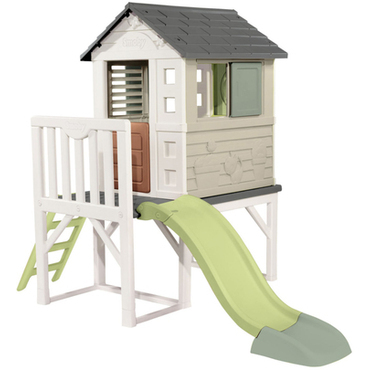 Domček Life na pilieroch so šmykľavkou