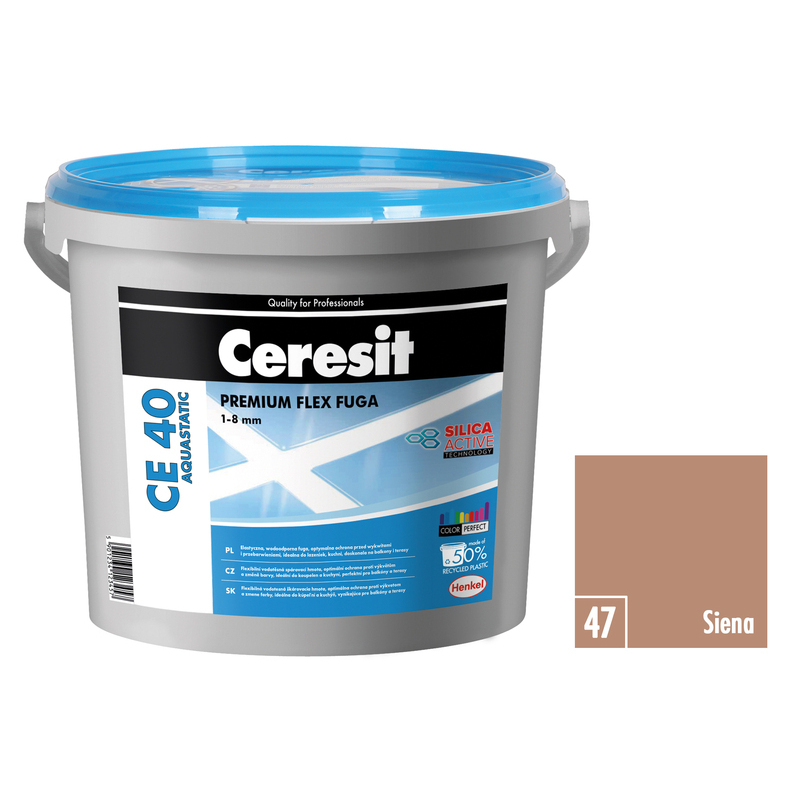 Hmota škárovacia Ceresit CE 40 Aquastatic 5 kg Siena