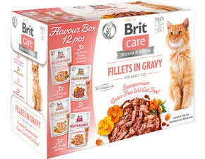 Brit Care Cat Flavour Box Fillet in Gravy, 4× 3pcs. (12× 85 g)