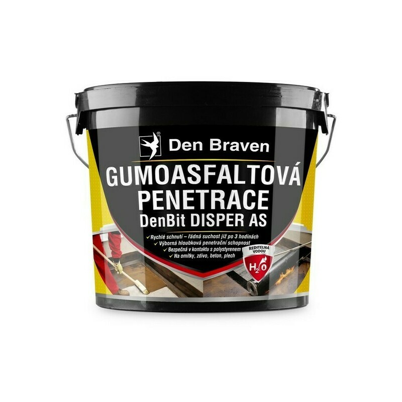 Hydroizolácia gumoasfaltová Den Braven DenBit Disper AS 5 kg