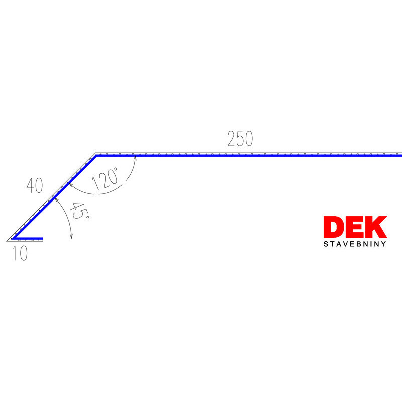 E-shop Lišta odkvapová VIPLANYL PVC r.š. 300 mm