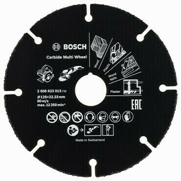 Rezací kotúč zo spekaného karbidu Bosch Multi Wheel, priemer 125 mm