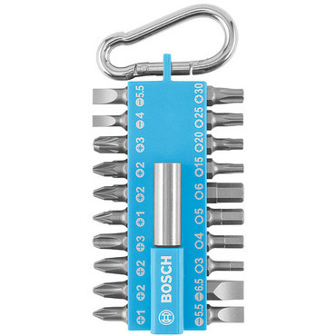 21dielna sada skrutkovacích bitov s karabínou