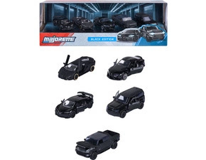 Darčeková sada autíčok Black Edition 5 ks