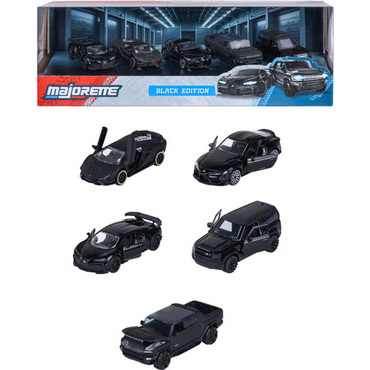 Darčeková sada autíčok Black Edition 5 ks