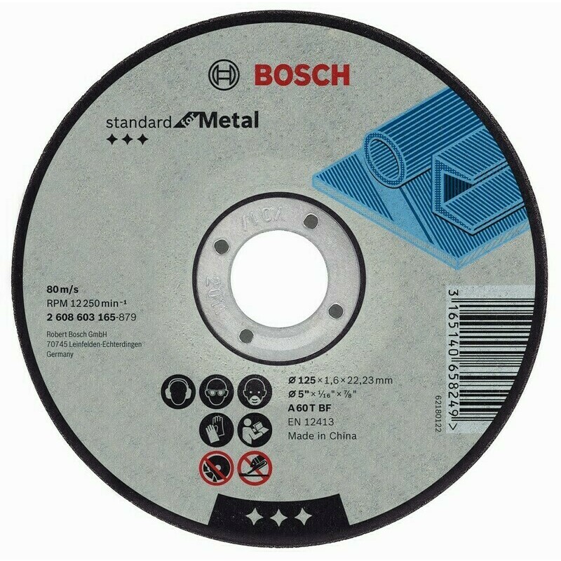 E-shop Rovný rezný kotúč na kov Bosch Standard for Metal, priemer 125 mm (25 ks/obj)