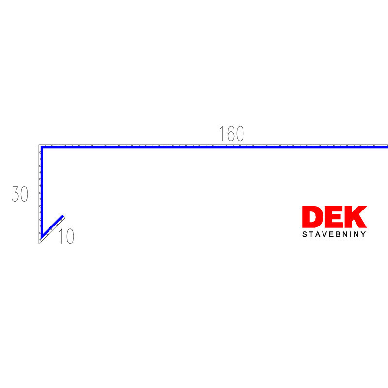 E-shop Lišta odkvapová VIPLANYL PVC uhol 90° r.š. 200 mm