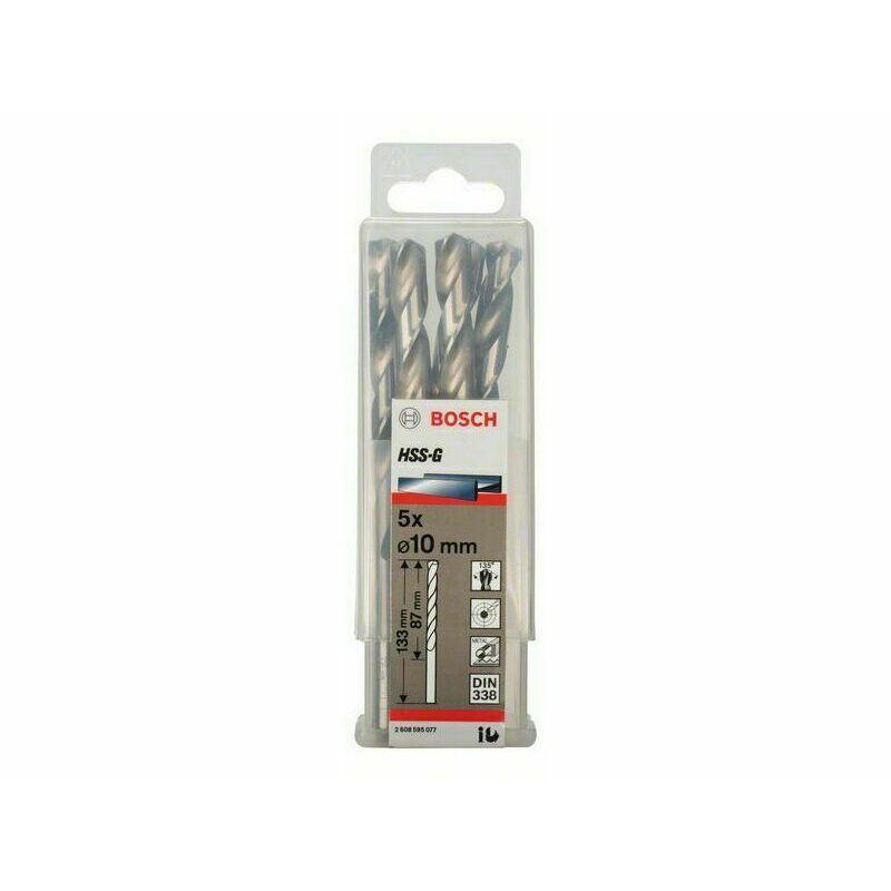 E-shop Vrták do kovu BOSCH HSS-G,10x87x133mm 5ks v balenie