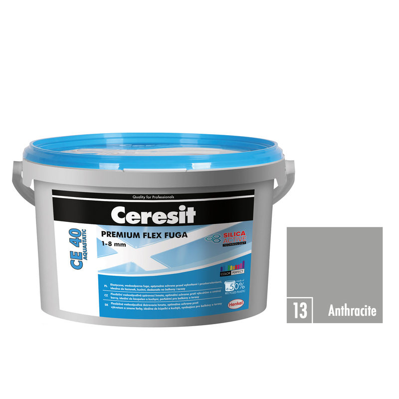 Hmota škárovacia Ceresit CE 40 Aquastatic 2 kg antracit