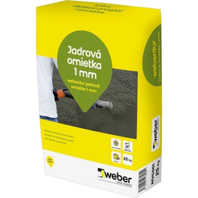 E-shop Omietka jadrová weberdur 1 mm 25 kg