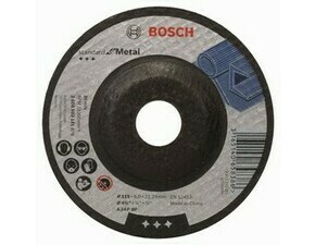 Obrusovací kotúč s prelisom na kov Bosch Standard for Metal, priemer 115 mm (10ks/obj)