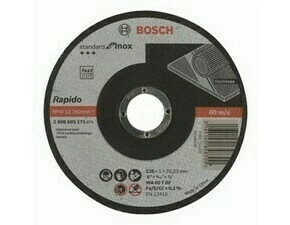 Rezný kotúč na nehrdzavejúcu oceľ Bosch Standard for Inox-Rapido,priemer 125 mm, hr. 1 mm (25ks/obj)