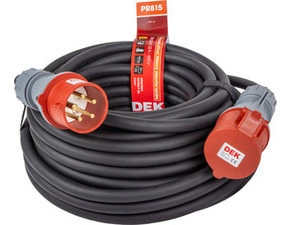 Kábel predlžovací neoprénový spojka DEK PR815 15 m 4 mm2 IP 44