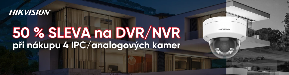 HIKVISION | 4 kamery + 50% sleva na NVR/DVR