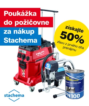 50% zľava v požičovni náradia za nákup Stachema