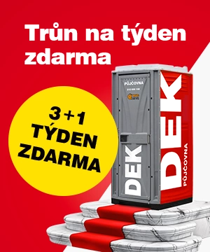 Mobilní toalety od Stavebnin DEK na 1 týden zdarma