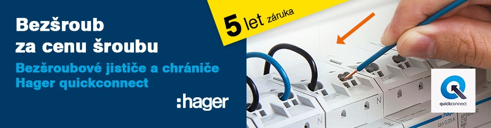 Hager quickconnect - bezšroub za cenu šroubu