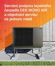 Servis a vzdálená správa tepelných čerpadel DEK MONO AIR