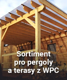 Sortiment pro dokončovací práce na pergole nebo terase