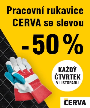 Pracovní rukavice CERVA za poloviční cenu