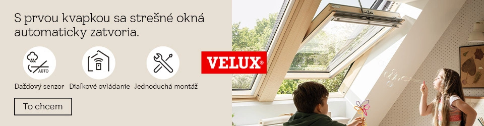 Nové diaľkovo ovládané okná Velux