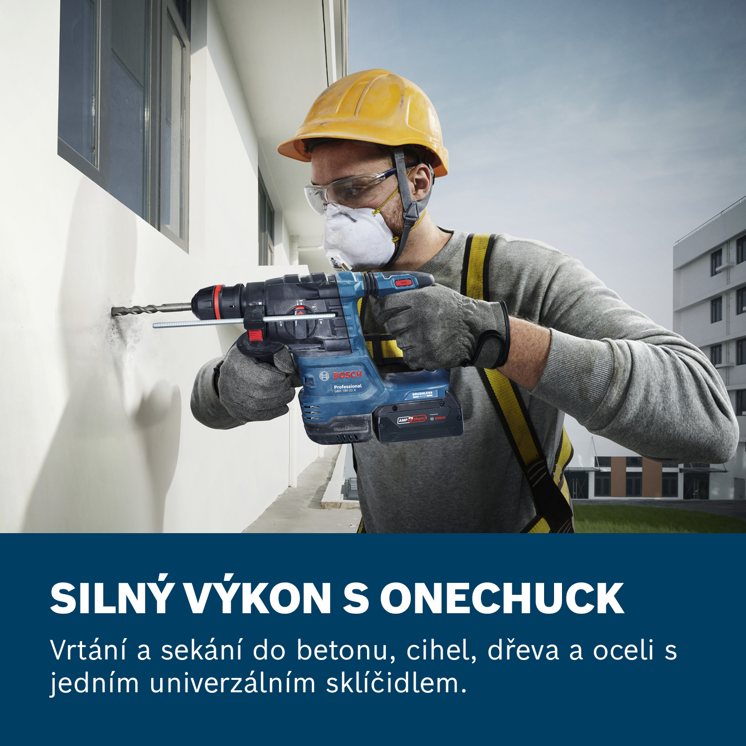 Kladivo vrtací AKU Bosch GBH 18V-22 X (bez AKU)