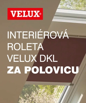 Interiérová roleta s 50 % zľavou k vybraným oknám VELUX