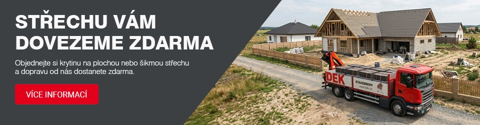 Střechu vám dovezeme zdarma