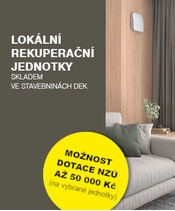 Lokální větrací jednotky s rekuperací tepla