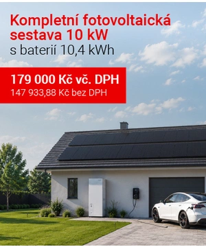 Kompletní fotovoltaická sestava 10kW s baterií 10,4kWh