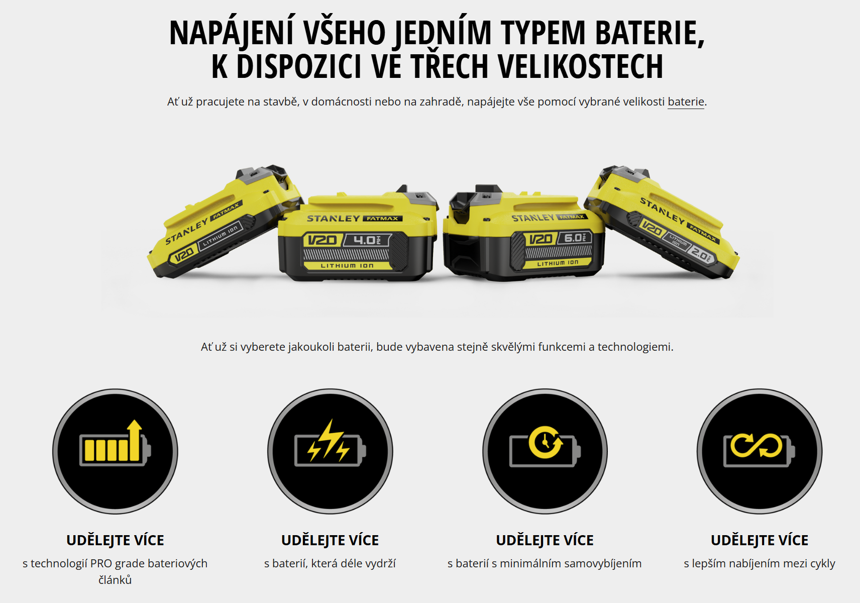 ZVLÁDNĚTE VÍCE S VÝKONEM V20*